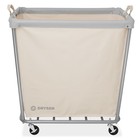 Commercial Heavy Duty X-large Rolling Canvas Bin Laundry Hamper On Wheels  White