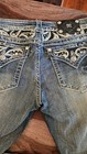 Miss Me Jeans Womens Size 32 X 32 Bootcut  Western Stitch Embellished Nwt