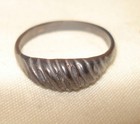 Vintage Sterling Silver Twisted Swirl Design Small Size 5 Toe Childs Baby Ring