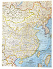 1964-11 November Vintage Map China Korea Taiwan National Geographic Euc - A3 