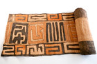 New Vintage African Kuba Dance Skirt Raffia Textile Long Cloth 144x21 Applique 7