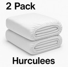 Hurculees Hospital Bed Fitted Sheet Set Of 2  84 X 36  White Solid