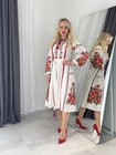 Custom Ukrainian Embroidered Dress Vyshyvanka Linen Maxi Handmade Floral