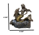 Ebros Mermaid Embracing Dolphin By Ocean Waves Statue 4 5 l Nautical Decor