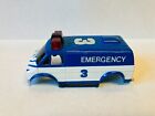 Tyco Emergency Van Body White   Blue  3  440-x2  Model Motoring Afx Aurora  New 