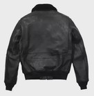 Men s Vintage Leather Bomber Jacket Aviator Pilot Fur Collar Patches