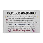 Granddaughter Graduation Gard  Metal Engraved Graduation Gift For Graddaughter 