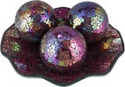 Centerpiece Bowl And Balls Set  Mosaic Tray With 3 Pieces Spheres  