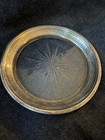Vintage Frank M Whiting Sterling Silver Glass Wine Bottle Coaster Mcm Starburst