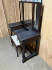 Antique Wood Vanity With Mirror