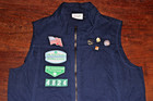 Girl Scouts Of America Usa Uniform Zipper Vest Blue Large Check Measurements