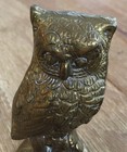 Pair Of Matching Vintage Brass Owl Figurines Made In India 4 75  H X 2 25  W