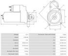 Starter 12v 2 8kw 10t Cw Ford Transit 2 3 D Ft 100 Cs701