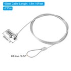 2pcs Laptop Cable Lock 6 Ft Security Cable Combination Lock Pc Computer Notebook