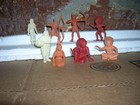 Marx 1953 Camp Indian Set  60mm Playset Series Figures Htf Mold Shot