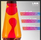 Lava Lamp 14 5  Volcanic Crags - Original Motion Light - Red Wax And Orange Liq