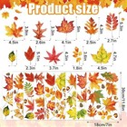 9 Sheets Fall Window Clings Thanksgiving Maple Leaves Cling Autumn Pine Cones