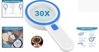 Handheld Magnifying Glass With 12 Led Lights - Perfect For Low Vision Reading