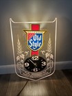 Vintage Old Style Beer Light Clock Sign 1982 Pub bar Mancave Garage  Works 
