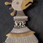Vintage Los Castillo Mexico Mixed Metals Parrot Pin Brooch Very Rare 19 G 925
