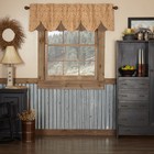 Primitive 18 x60  Valance Tan Rod Pocket   Kitchen Window Curtains Vhc Brands