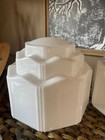 Vintage Art Deco Milk Glass Skyscraper Ceiling Light Globe Shade Sold Individual