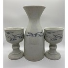 Vintage Otagiri Seagulls Carafe And 2 Goblets Made In Japan