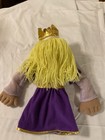 Melissa   Doug Princess Hand Puppet Purple Dress Crown Blonde Yarn Hair
