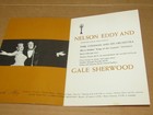 Empire Room Waldorf Astoria Presents Nelson Eddy Gale Sherwood Ad Card Fold Out