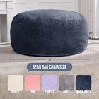 5ft Bean Bag Chairs For Adults Large Beanbag Chair With Plush Faux Fur Cover Big