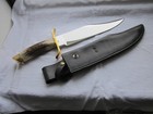 Zack Handmade 15 5  Bowie Knife With Sheath  Very Rare  