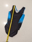 Great Gk Elite Child Large Gymnastics Dance Leotard Black Ombre Blue Ultra Soft