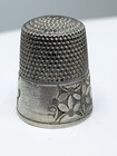 Vintage Silver Floral Flower Thimbles Lot  Of 3 - Taxco Sterling   England