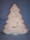 Ceramic Bisque  Ready To Paint  christmas Tree With Church Scene Base   Electric