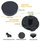 Floor Jack Saddle  Saddle With Rubber Pad  4 8 Inch In Black 