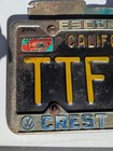 1963 California Black License Plate Escondido Crest Motors