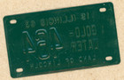 1963 Illinois Gold-water 464 Land Of Lincoln Miniture License Plate 2-1 4  X 4 