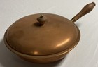 Vintage Spv Denmark Danish Copper Chafing Dish Pan W Lid Stand Warmer