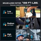 Seesii Brushless 1 2  Impact Wrench 1000nm   3 8  Ratchet 60nm Combo Kit 2  4 0ah