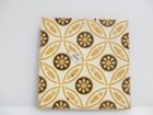 Antique Floor Tile Ceramic Victorian Old Pugin Flower Art Nouveau 1800 s