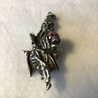 Vintage Pewter Wizard Holding A Skull Gothic Character