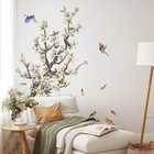 Tree Branch With Flowers   Birds Wall Stickers vinyl Art Decals Mural Home Decor