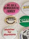 Lot Of Vintage Political Pin Back Buttons Democrats Carter Mondale Ferraro D25