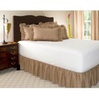 3 Side Solid Taupe 625 Tc Egyptian Cotton Open Corner Dust Ruffle Bed Skirt New 