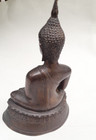 Thai Bronze Seated Buddha Figure  Early 20th Century Asian Art Collectables