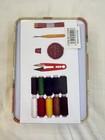 Sewing Kit Tin Box Travel Set Needles Thread Scissors Thimble Tape Measure New