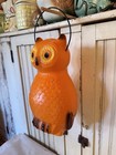 Blow Mold Halloween Orange Hanging Owl 14    Inches Union Products New Lighted