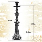 Hookah Set 4 Hose 21   Hookah Set With Everything-glass Vase  Hose  Ceramic Bowl