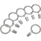 Curtain Rod Clip Rings For 1  Rod  Set Of 8  Silver Nickel