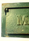 Antique Brass Or Bronze Mail Slot Plate Door Letter